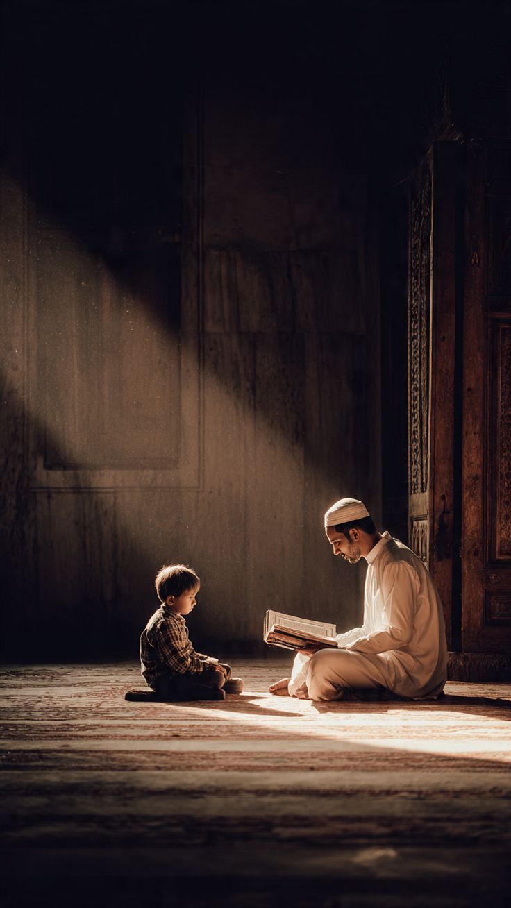 Students learning Quran reading in class